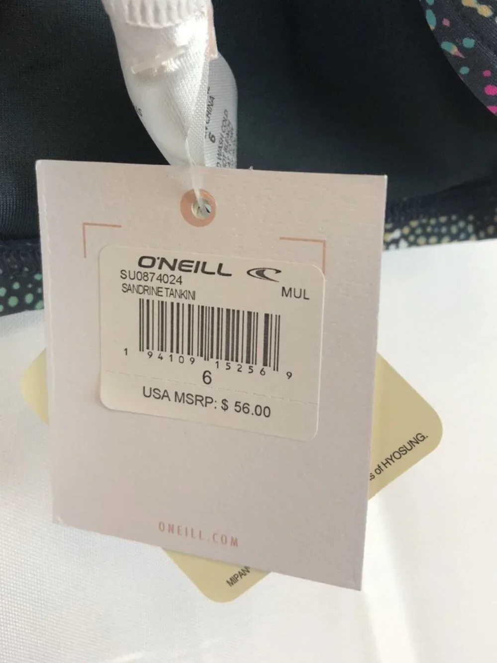 O’Neill Kid’s Girl’s Silver Tankini, Size 6